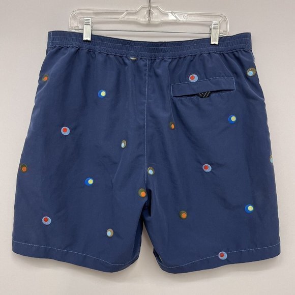 Tommy Bahama Men's Swim Board Shorts Navy Blue Polka Dot Mesh Lined Size L Relax - Picture 2 of 11
